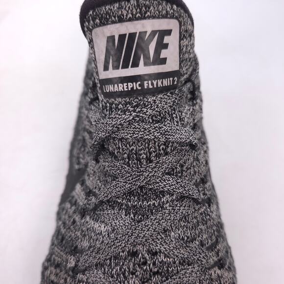 Nike Lunar Epic Flyknit 2 Athletic Running Shoe Womens Size 9 863779-004 Gray - Picture 9 of 10